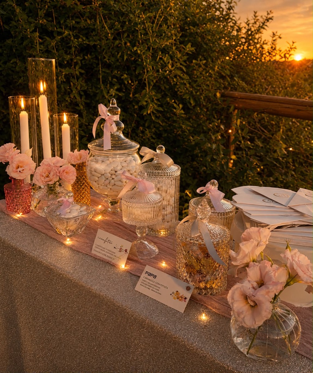 Confettata e tavolo dolci al tramonto a Chieti — Adoro! Party