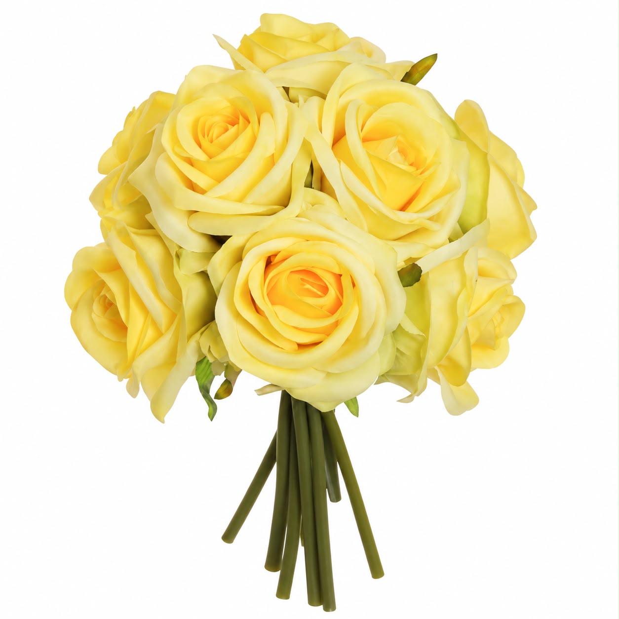 BRIDAL ROSE BUNDLE GIALLO X 9 7,5X25H CM