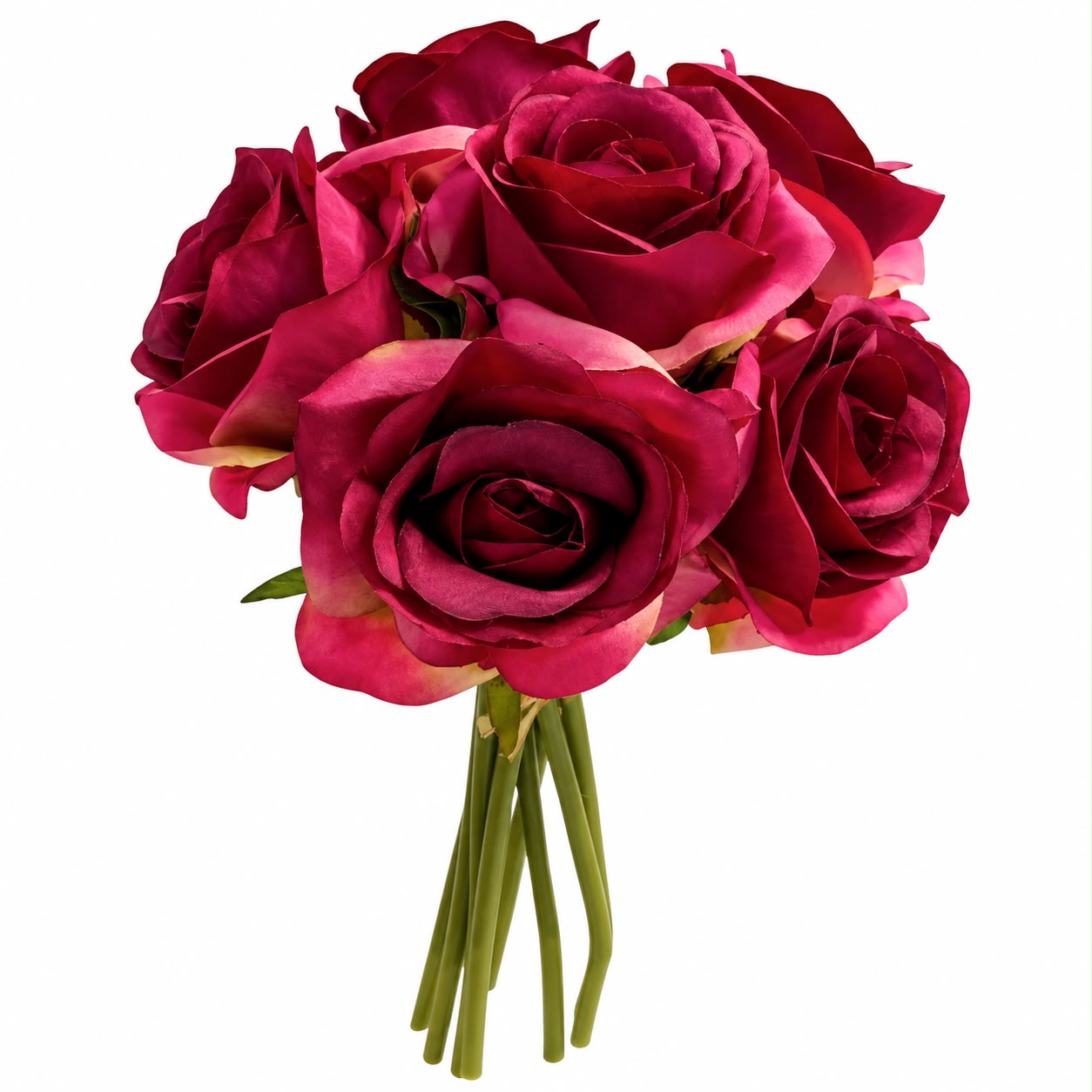 BRIDAL ROSE BUNDLE FUXIA X 9 7,5X25H CM