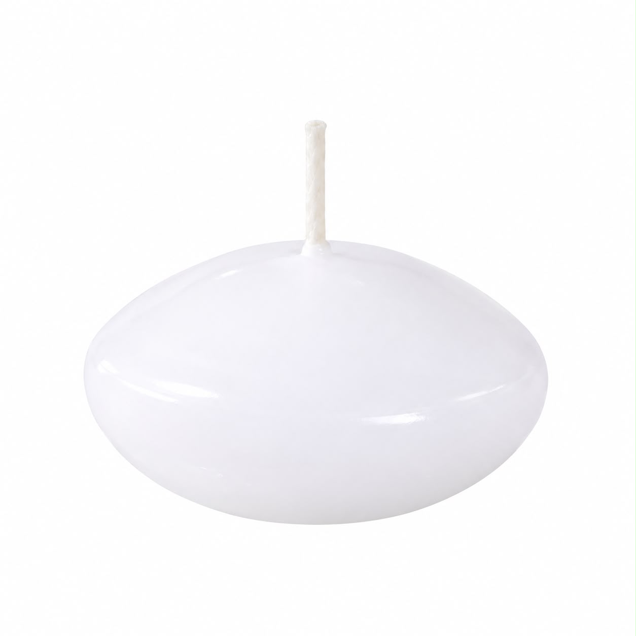 CANDELA GALLEGGIANTE BIANCO OVALE BUSTA 20PZ