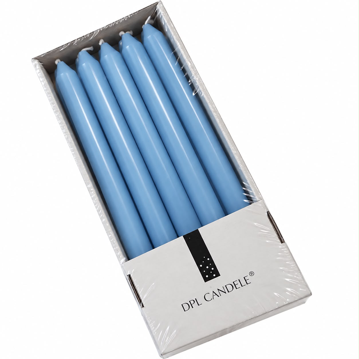 CANDELA CONICA 2,2X30H CELESTE BABY CM CONF 10 PZ