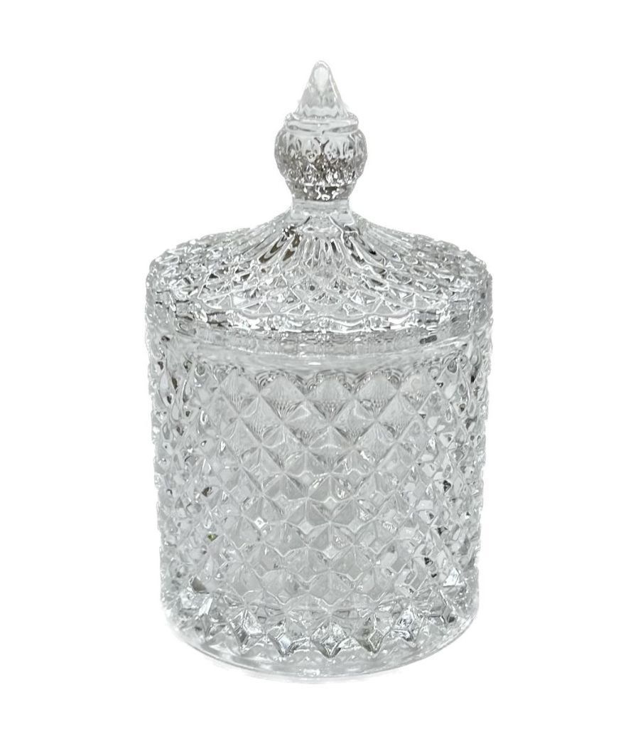 Scatola Portaconfetti Vetro diamantato 7X11 cm