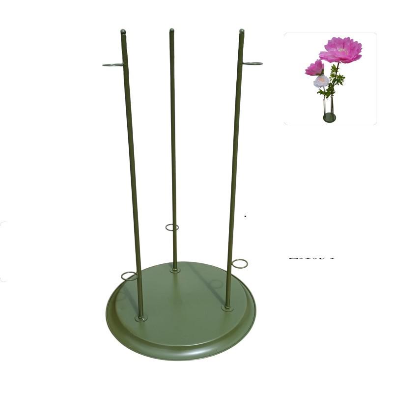 Z BASE FERRO VERDE CON 3 SUPPORTI 60H CM