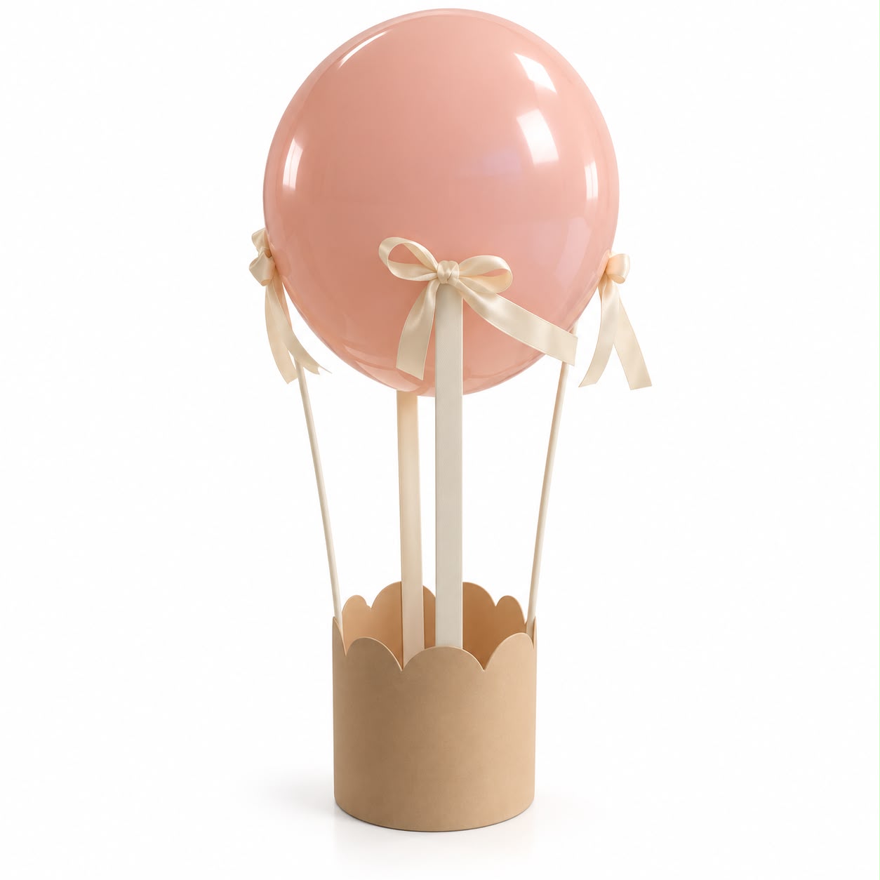 MONGOLFIERA CON PALLONCINI CIPRIA 13X17H CM 2PZ