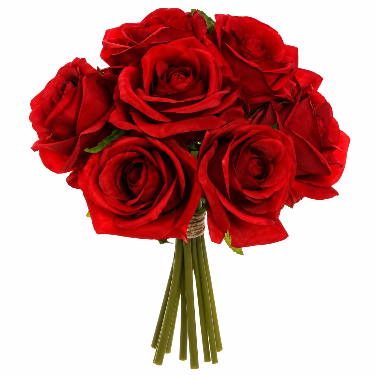 BRIDAL ROSE BUNDLE RED X 9 7,5X25H CM