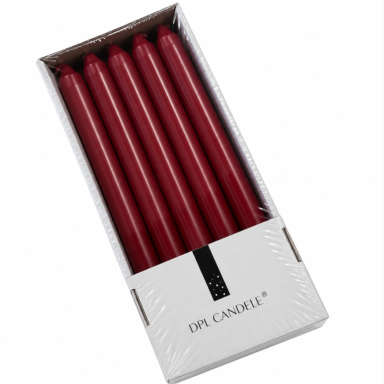 CANDELA CONICA 2,2X30H BORDEAU CM CONF 10 PZ