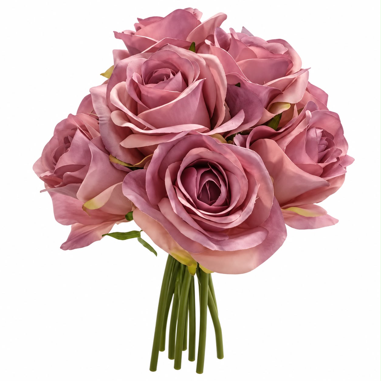 BRIDAL ROSE BUNDLE MAUVE X 9 7,5X25H CM