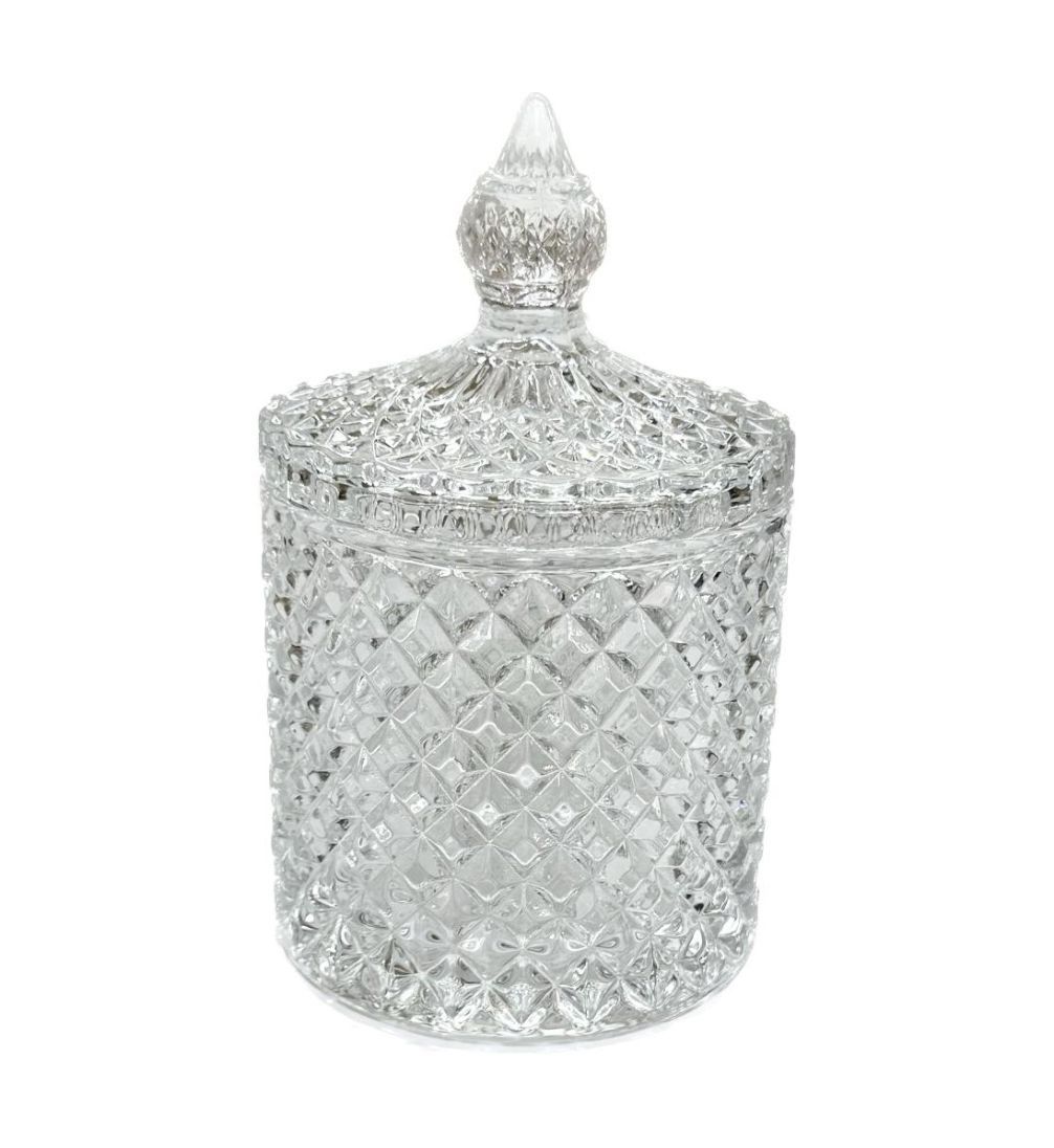 Scatola Portaconfetti Vetro diamantato 14x8.5 cm CONFETTATA
