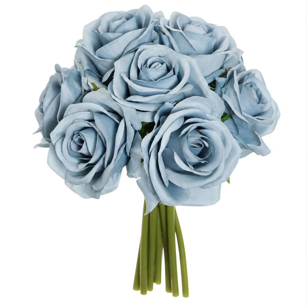 BRIDAL ROSE BUNDLE DUSTY BLUE X 9 7,5X25H CM