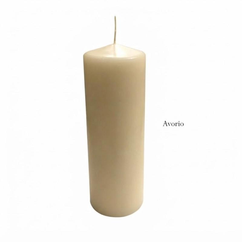 CANDELOTTO AVORIO H.20 CM D.7CM X 6Pz
