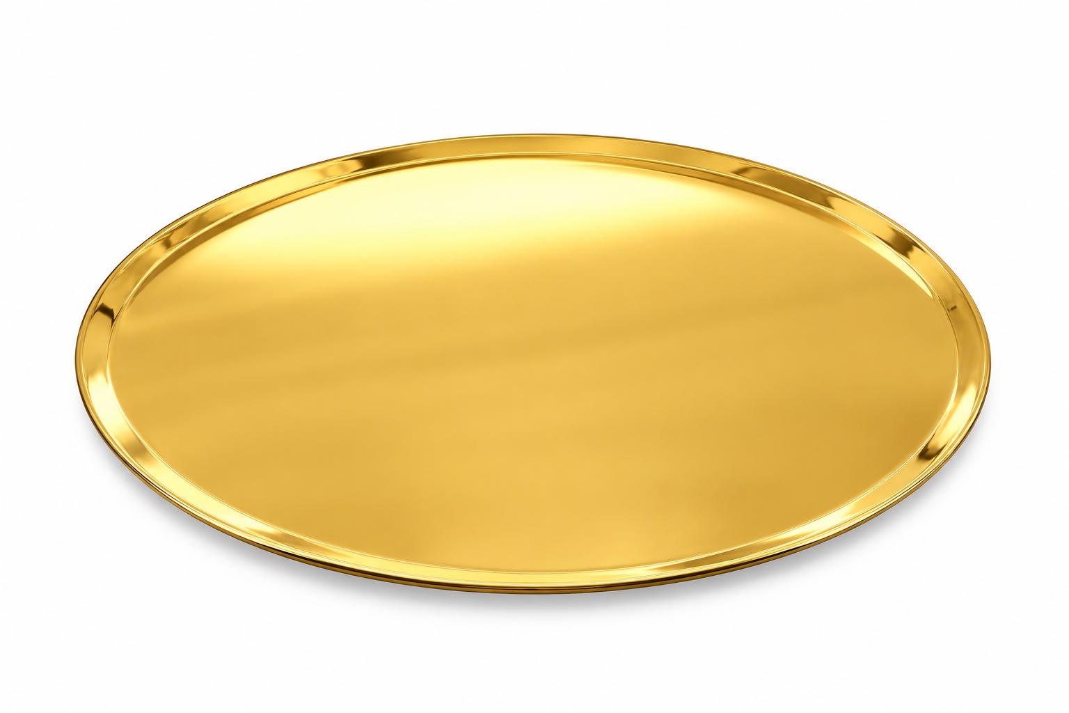 VASSOIO SPECCHIO ORO VETRO TONDO DIAM 35 CM
