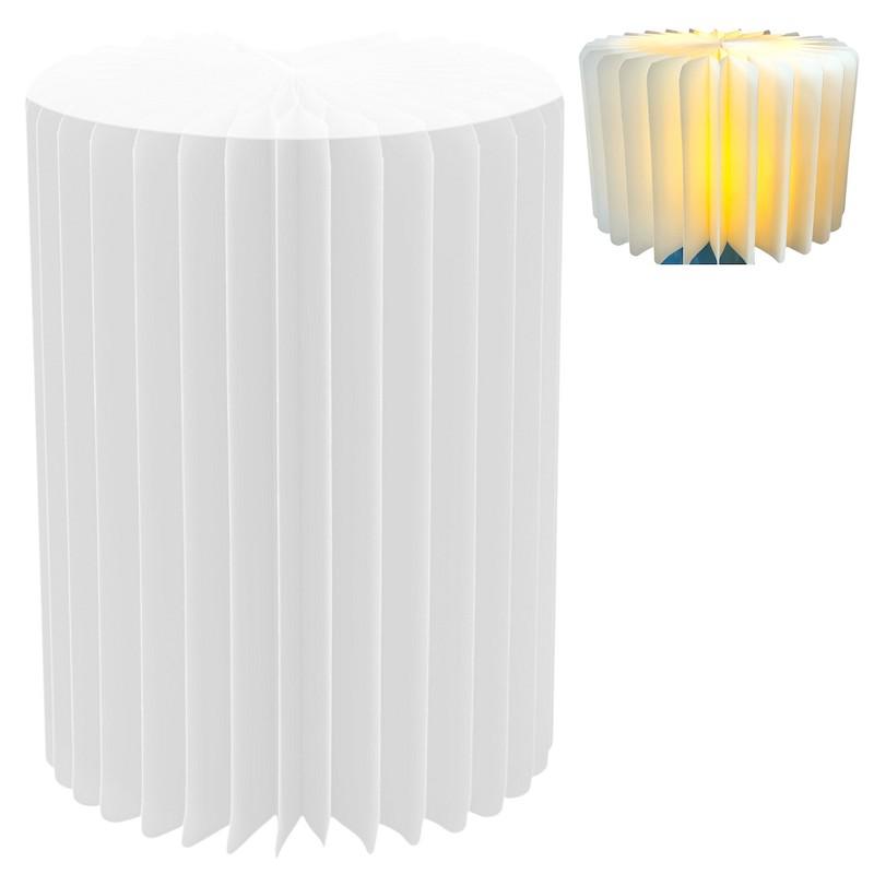 COLONNA CARTA CON LED E RIPIANO IN PVC 40X40H CM