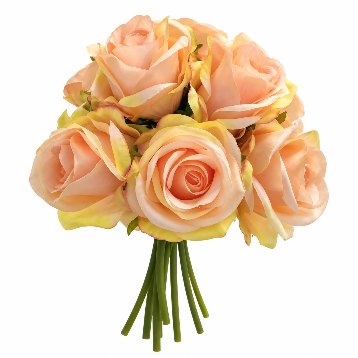 BRIDAL ROSE BUNDLE SALMONE X 9 7,5X25H CM